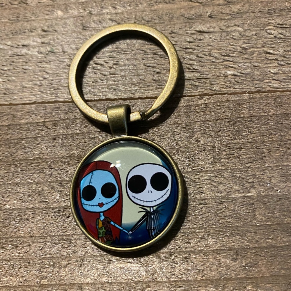 Nightmare Before Christmas Jack & Sally Keychain